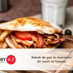 Kebab de pui in marinata de iaurt cu lamaie